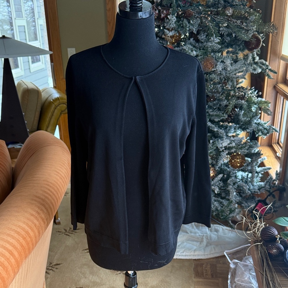 Dana Buchman Classic Black Knit Top